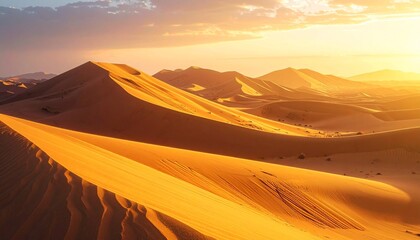 sunset in the dessert 