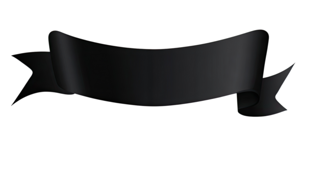 Dark, smooth ribbon banner.  Empty space for text