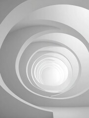 Fototapeta premium Elegant Spiral Design Creates a Mesmerizing Effect in a Modern Architectural Interior Space