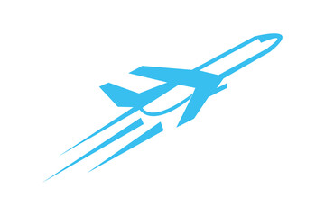 Vector illustration of a passenger jet airplane model flying in the sky for travel and air transport, illustrating aviation and flight