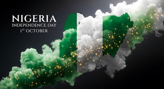 Nigeria Independence Day: Glowing Green Smoke Map Celebrates October 1st