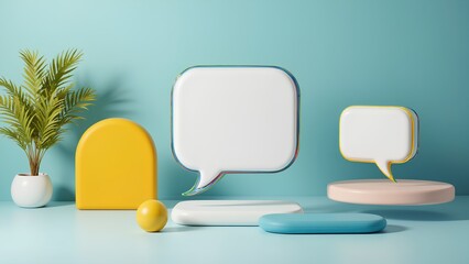 3d render of a set of colorful boxes