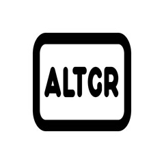 Alter logo with rounded rectangle border and bold sans serif text in black and white simple design style