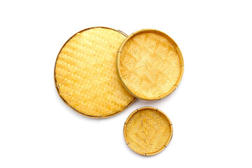 Traditional round woven tray used for drying food.