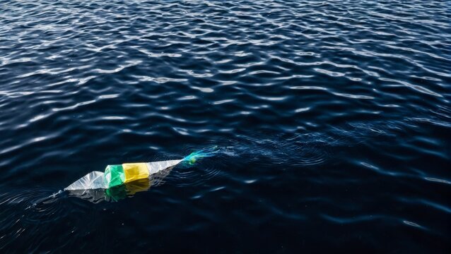 Environmental Cleanup Project Collecting Plastic Waste in the Ocean