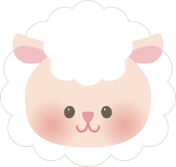 かわいい干支の動物イラスト_羊_未