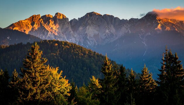 Mountain range at sunset (3) - Powered by Adobe