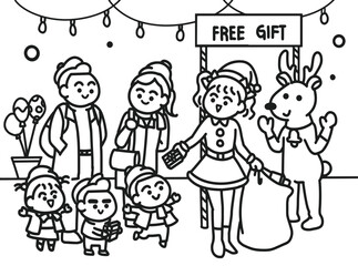 Children receive free gifts on Christmas Day.