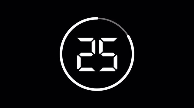 30 Seconds Countdown with White Circle