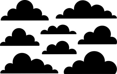Cloud Silhouettes Vector Pack"