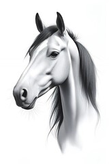 Obraz premium ** Majestic Horse Portrait in Monochrome