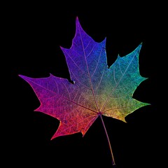 虹色の透かし葉