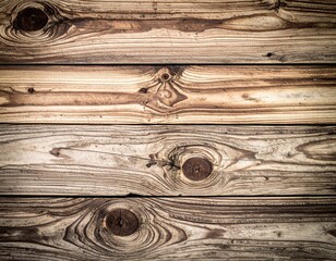 Closeup of Rustic Wooden Planks with Natural Grain Textures in Brown and Grey