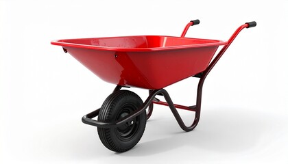 wheelbarrow on a white background