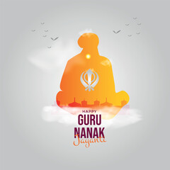 Guru Nanak Jayanti banner. Vector illustration