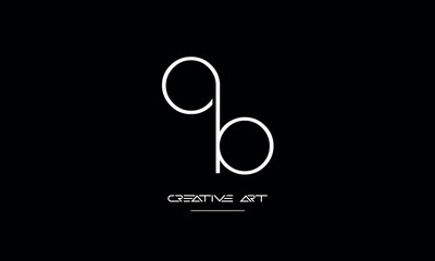 OB, BO, O, B abstract letters logo monogram