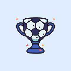 Soccer Trophy Cup Cartoon Illustration