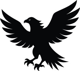 Obraz premium eagle silhouette eagle icon vector illustration .eps