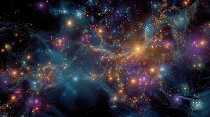 Obraz premium Abstract Colorful Space Galaxy Background
