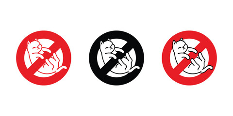 cat vector traffic sign kitten calico icon cartoon character sleeping pet animal doodle logo illustration symbol design