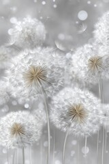 Obraz premium White Dandelions In Soft Light