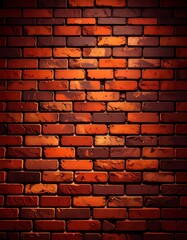 Detailed Close Up of a Textured Red Brick Wall Background