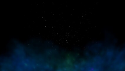 Obraz premium Mystical Night Sky with Stars and Nebula Effect in Deep Blue