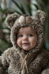 Baby in a Cozy Bear Costume