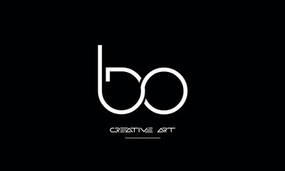 OB, BO, O, B abstract letters logo monogram