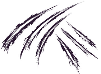 獣の爪痕が左右に三本ずつ、激しく切り裂いたような荒れた線で描かれたイラスト