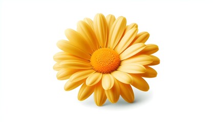 beautiful yellow daisy flower isolated