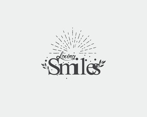 Loving Smiles Typography T-shirt Design Template Project.