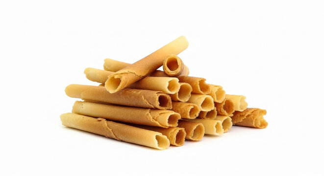 Traditional Catalan neulas for Christmas, Crispy Holiday Wafer Rolls