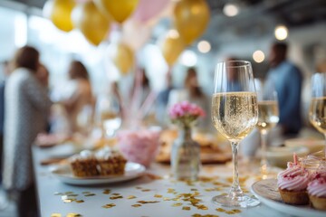 glasses of champagne on the table