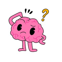 Creative Brain Mascot Cartoon Art