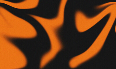 Abstract black and orange illustration.