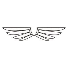 Angel wings icon vector. fly illustration sign collection. pilot symbol. wings logo.