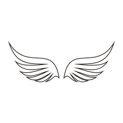 Angel wings icon vector. fly illustration sign collection. pilot symbol. wings logo.