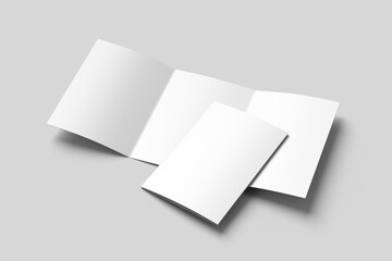 A5 Trifold Brochure Mockup Blank
