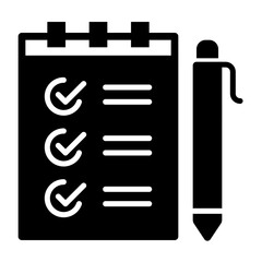 Checklist Icon with Pen