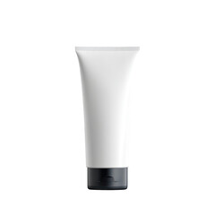 Blank white plastic tube with black cap