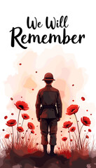 Remembrance Day banner, Remembrance Day poster, Lest We Forget banner, poppy flower design, Armistice Day poster, Veterans Day banner, memorial day remembrance, red poppy poster, military tribute bann