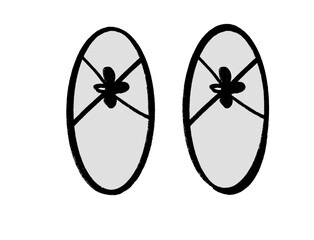 A simple handdrawn illustration of a pair of ballet slippers isolated on transparent background © SAJID