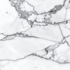 Fototapeta premium Elegant White Marble Texture with Gray Veins in Macro Full Frame