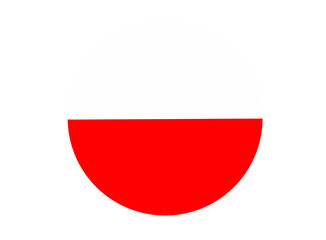 Red semicircle isolated on transparent background
