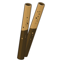 Chocolate wafer rolls cartoon cute design