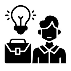 Businessperson with Idea and Briefcase