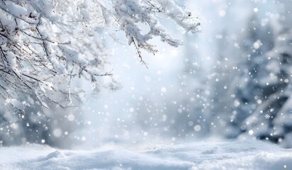 Snowy Winter Forest Scene