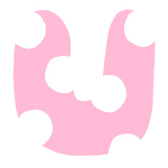 U Alphabet Hand Drawn Style And Pink Design Font Design U Alphabet Isolated