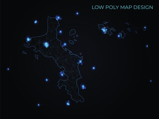 abstract digital networking connectivity vector map design	